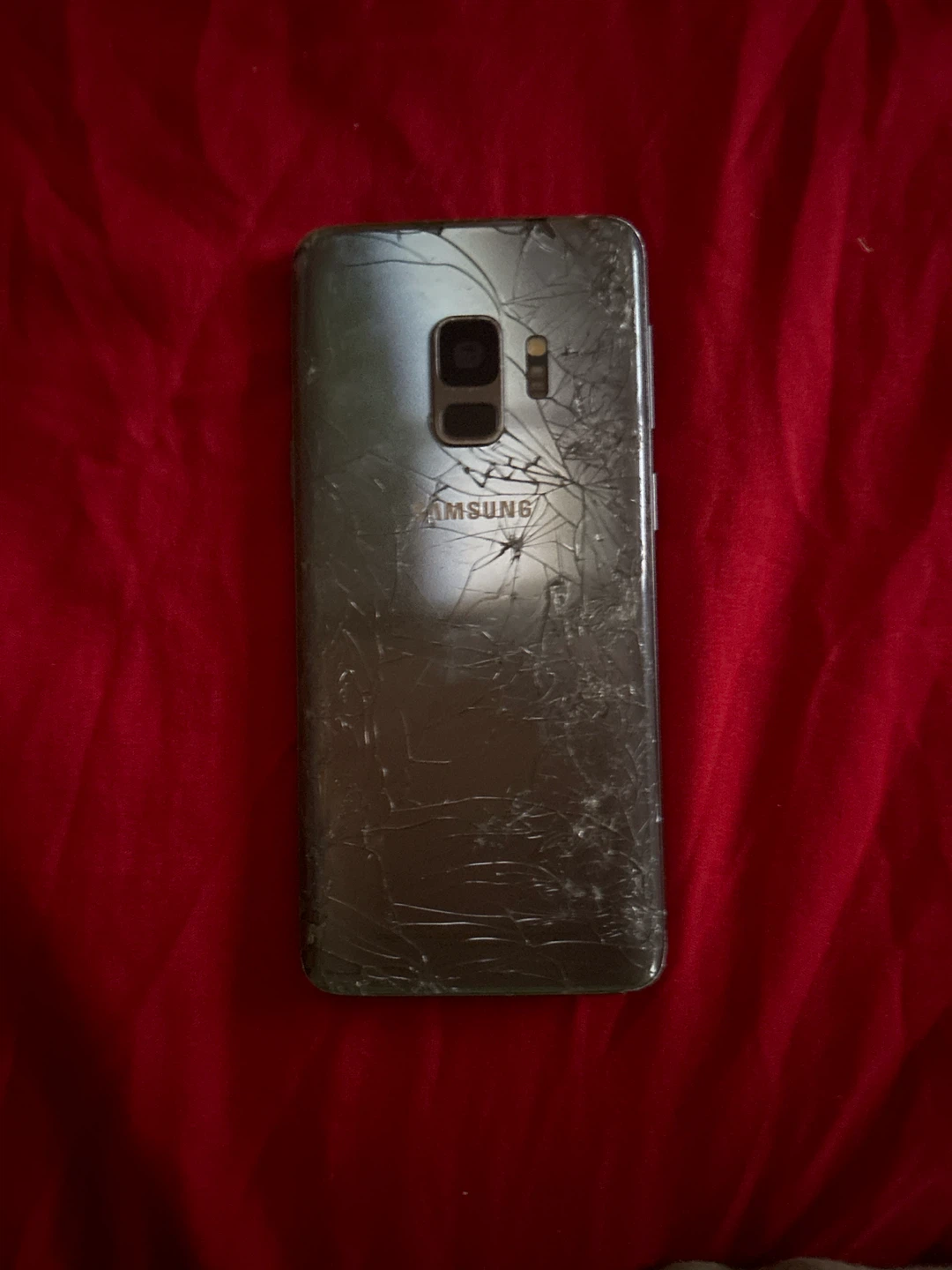 Black Samsung Galaxy S9 smartphone