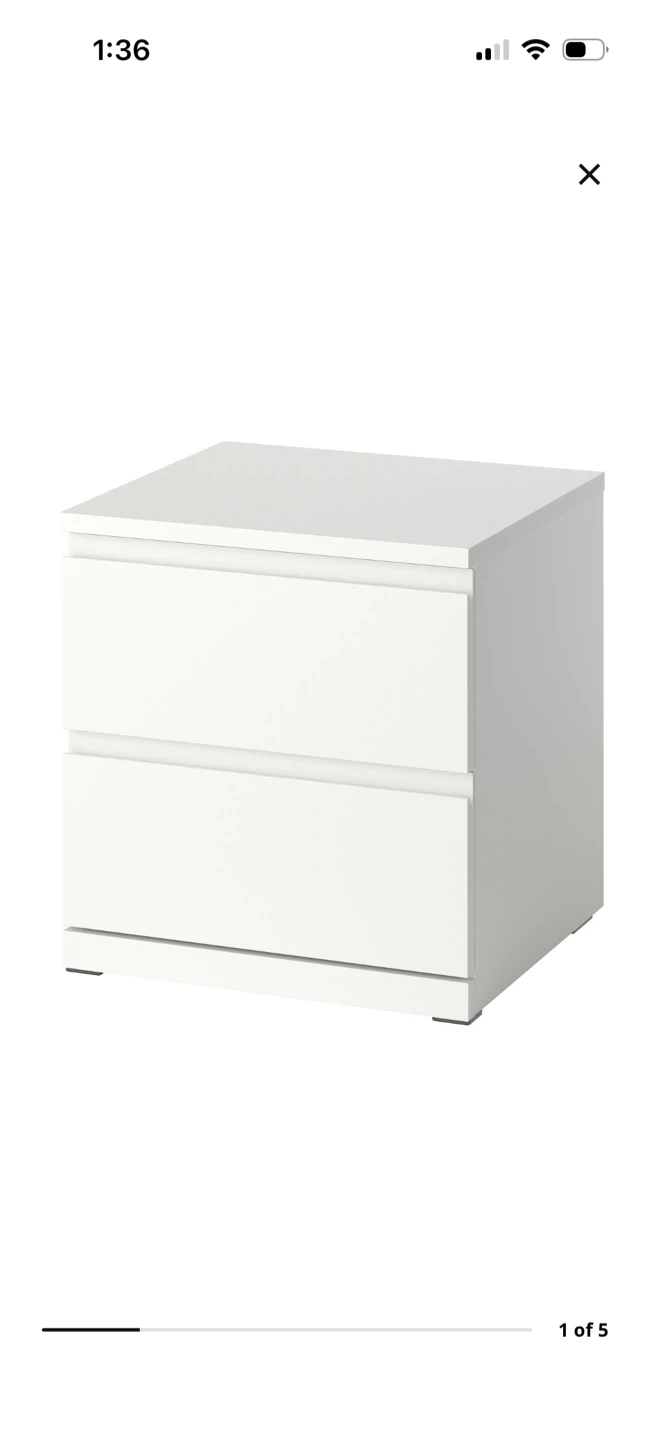 IKEA Malm 2-drawer Chest in White