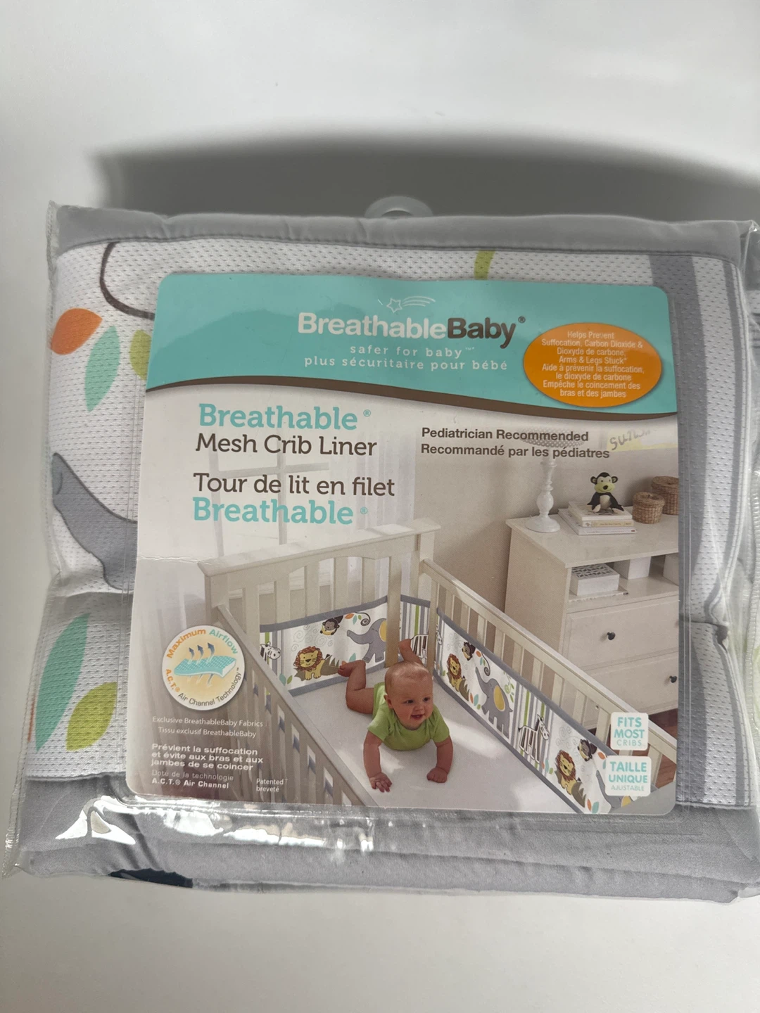 BreathableBaby Mesh Crib Liner - Pediatrician Recommended