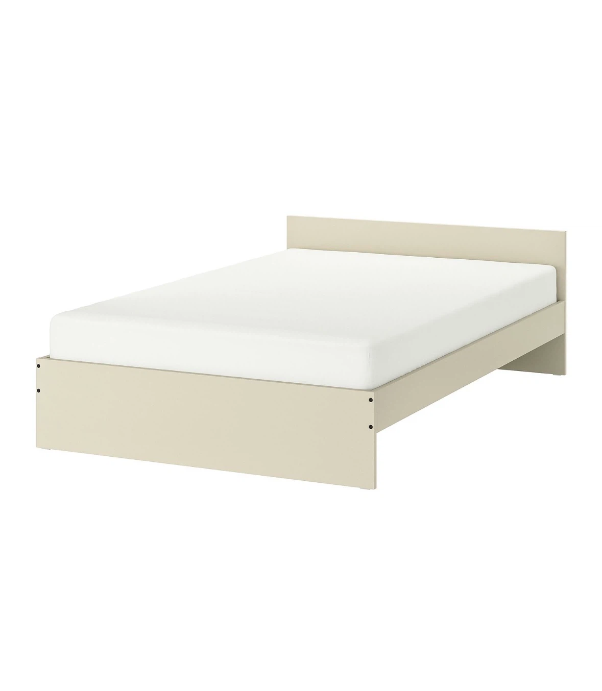 Double/Full Bed Frame with headboard and slatted bed base.