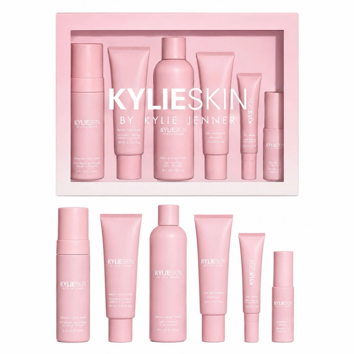 KYLIESKIN BY KYLIE JENNER 6 PIECE FULL REGIMEN SKIN SET - BNIB