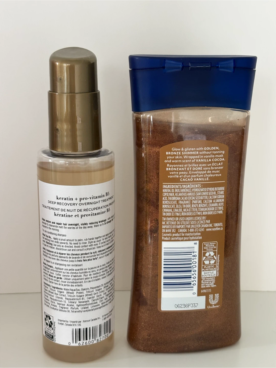 OGX Keratin Hair Oil & Vaseline Shimmering Oil - photo 2