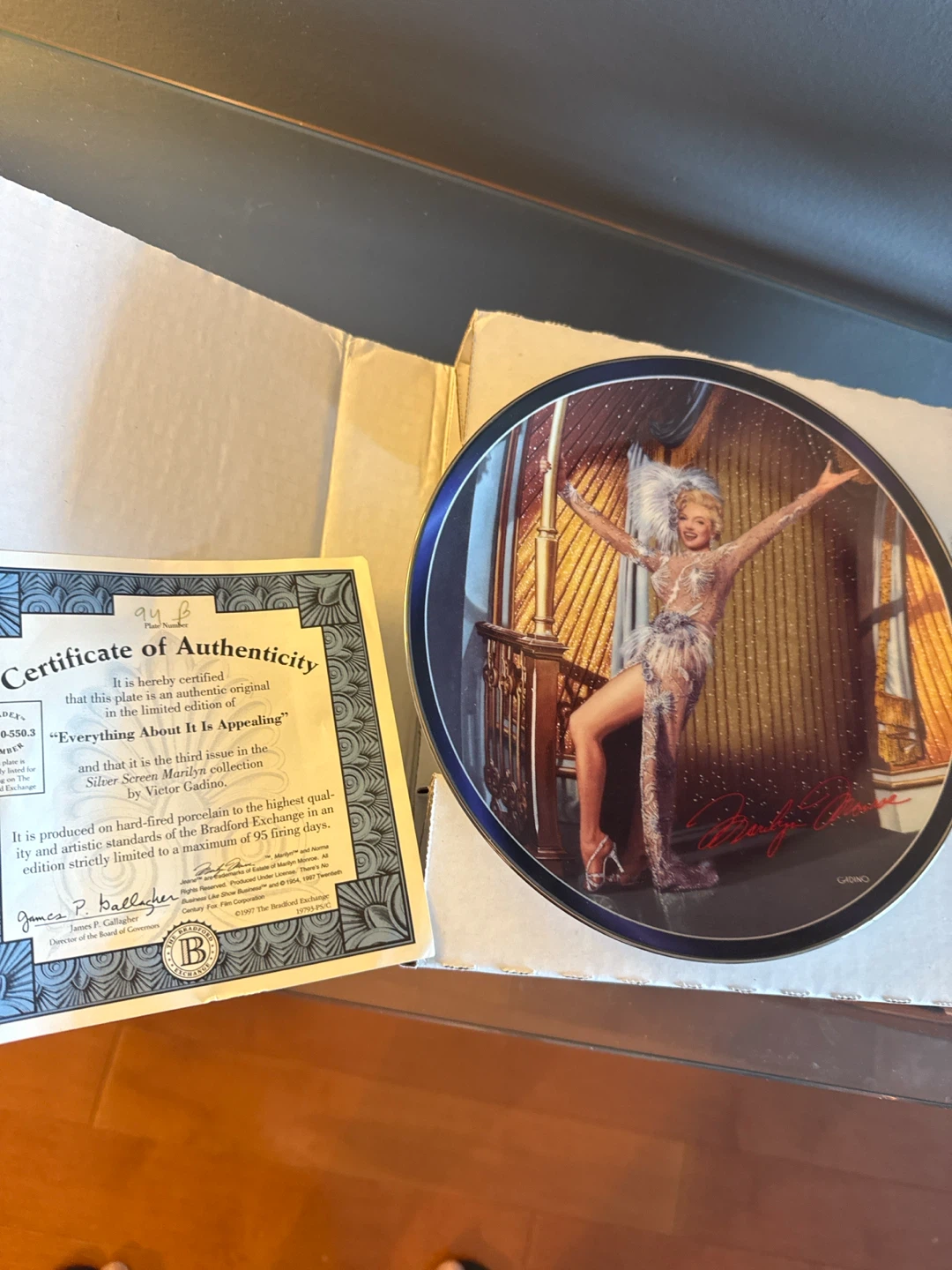 Bradford Exchange Silver Screen Marilyn Plate