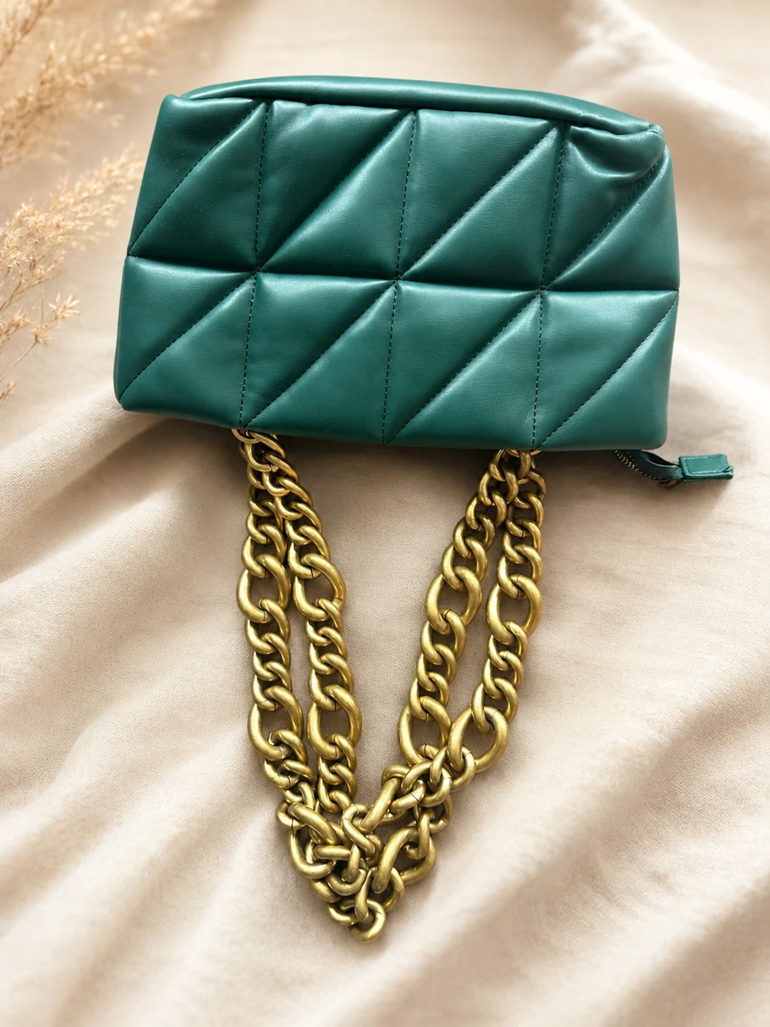 ZARA Genuine Leather Quilted Chain Bag - photo 2