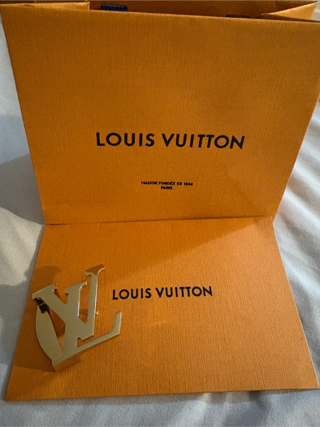 Louis Vuitton Gold LV Initial Belt Buckle