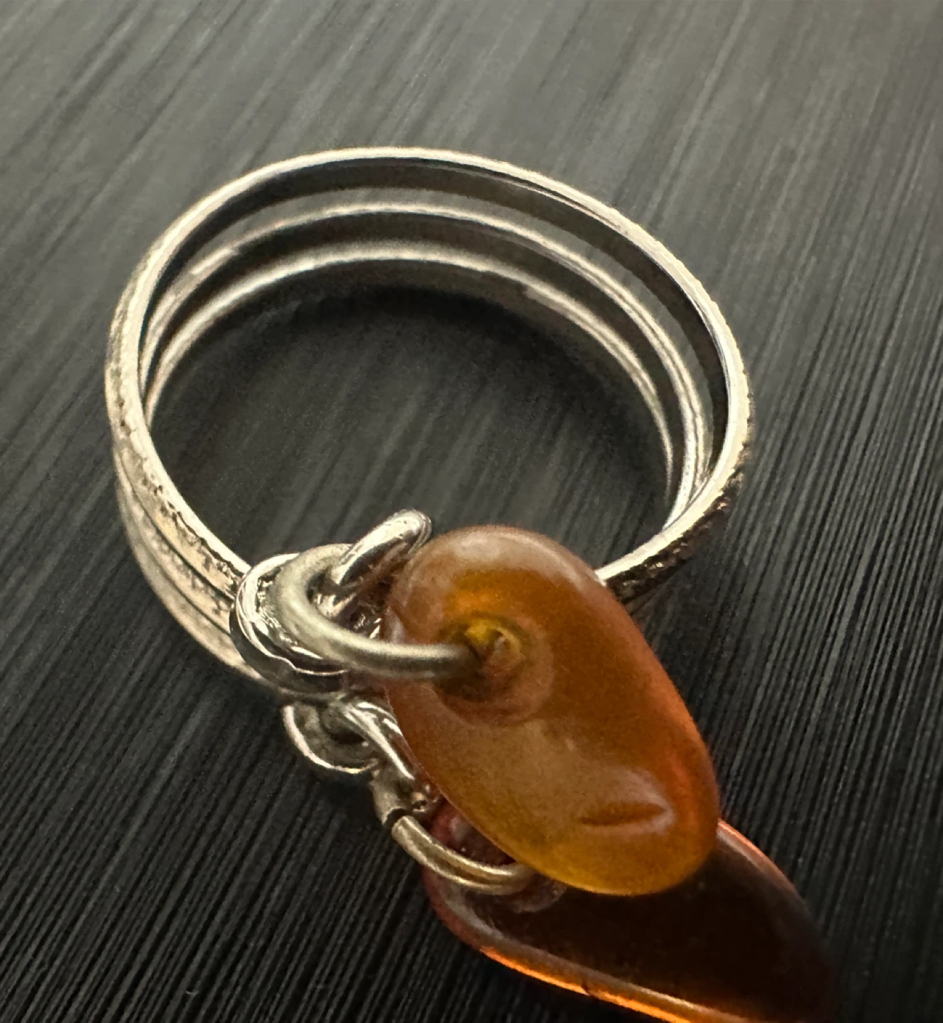 Vintage Ring with Amber Charms - photo 3