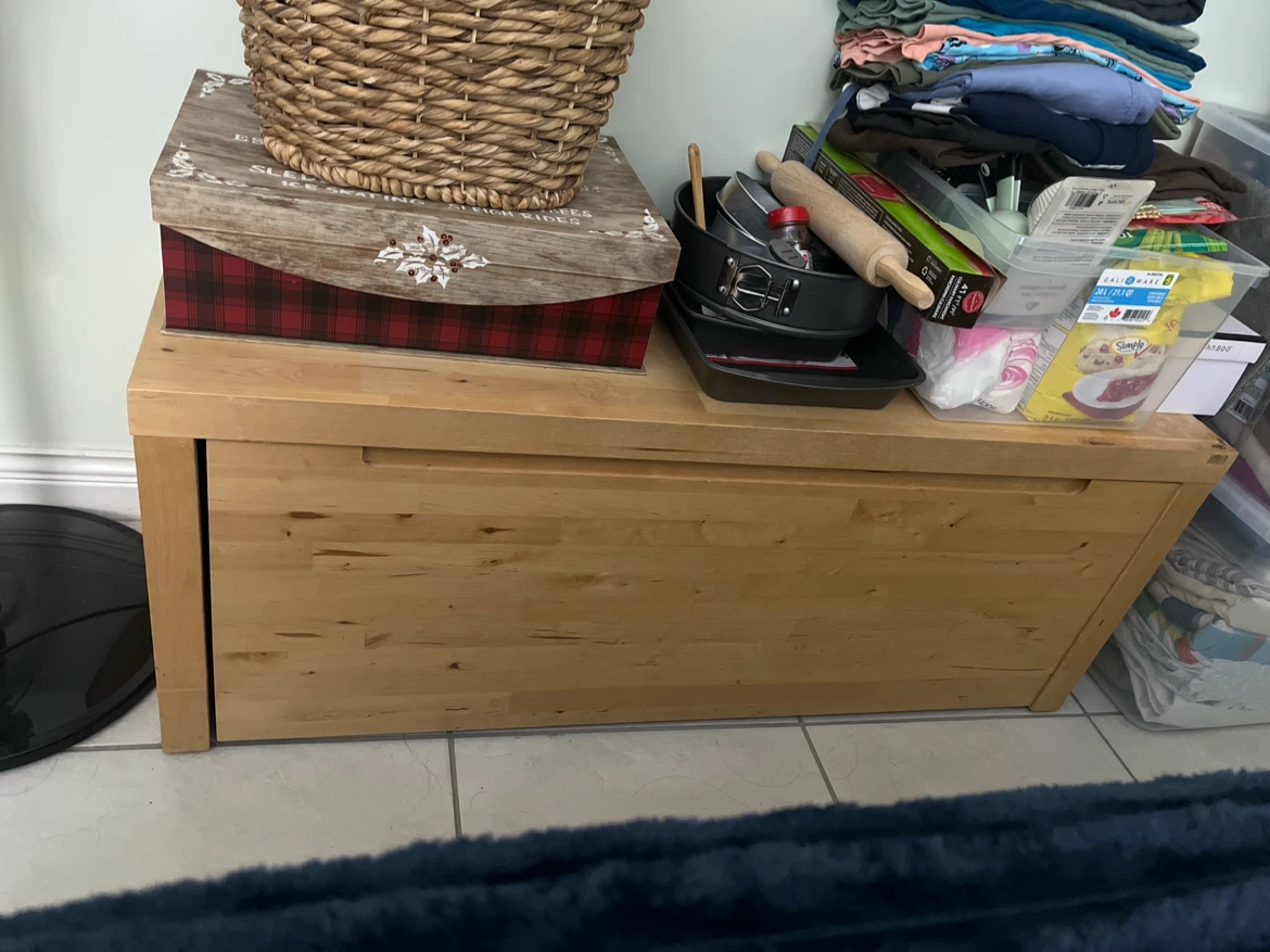 Wood Storage Bench