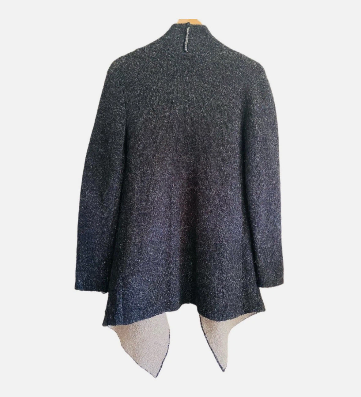 Zara Knit Charcoal Waterfall Cardigan Size L - photo 2