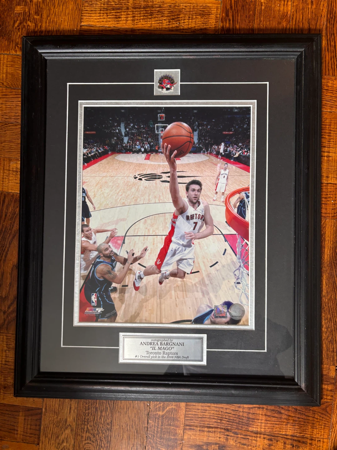 Framed Andrea Bargnani "Il Mago" Toronto Raptors Photo