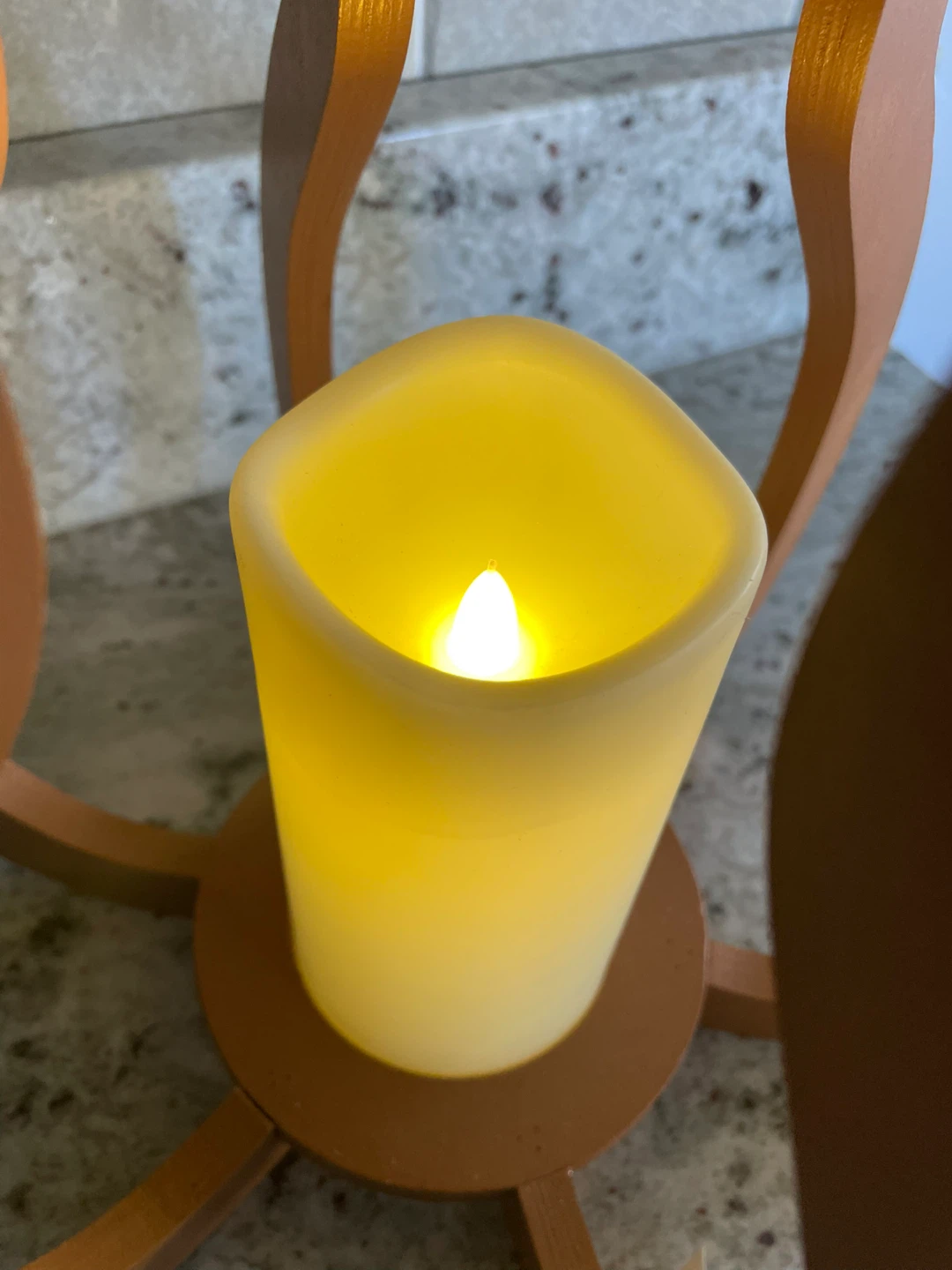 NEW - Large wooden Rustic Pumpkin Lantern Candle Holder - - photo 2