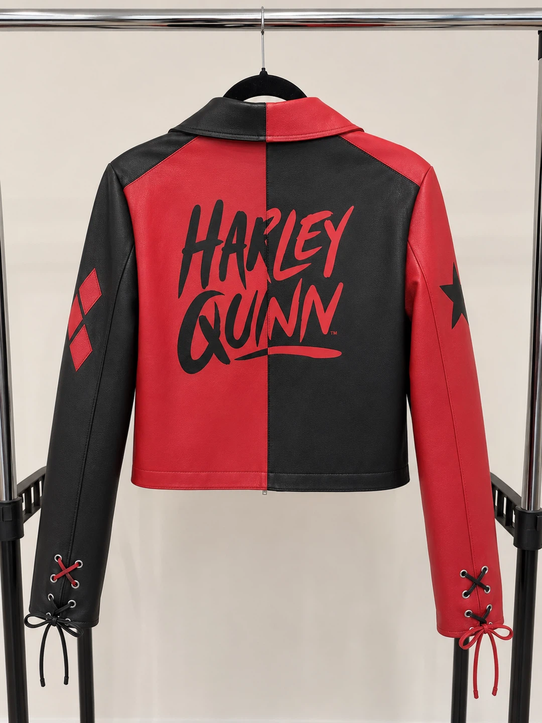 Harley Quinn Split Colour Faux Leather Jacket