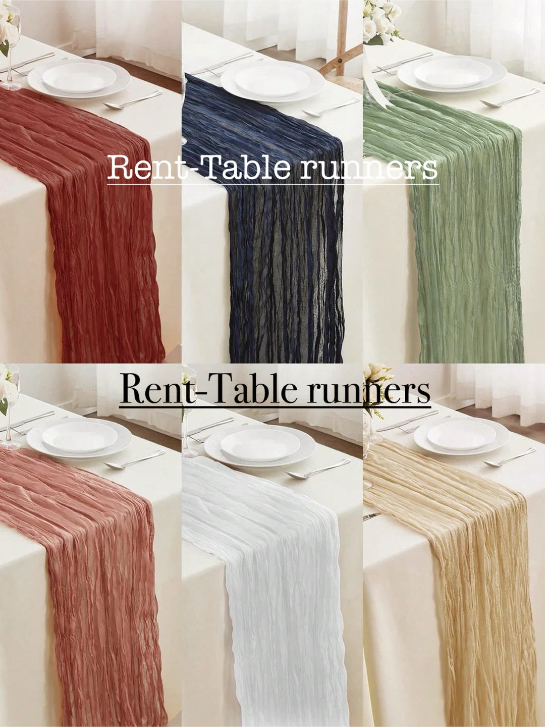 Rent-table runners