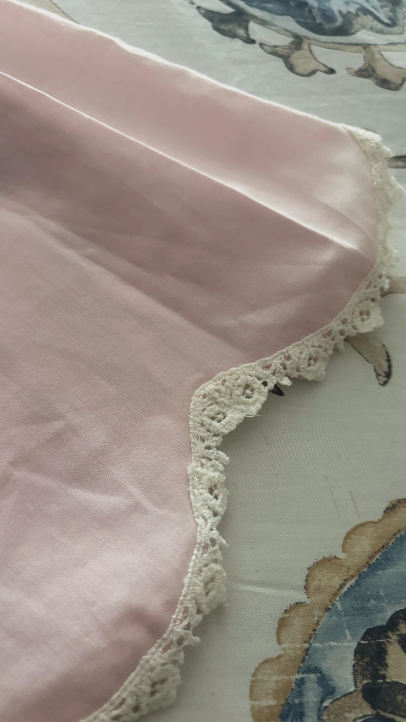 Pink Vintage Nightgown with Lace Trim - Size Small - photo 4