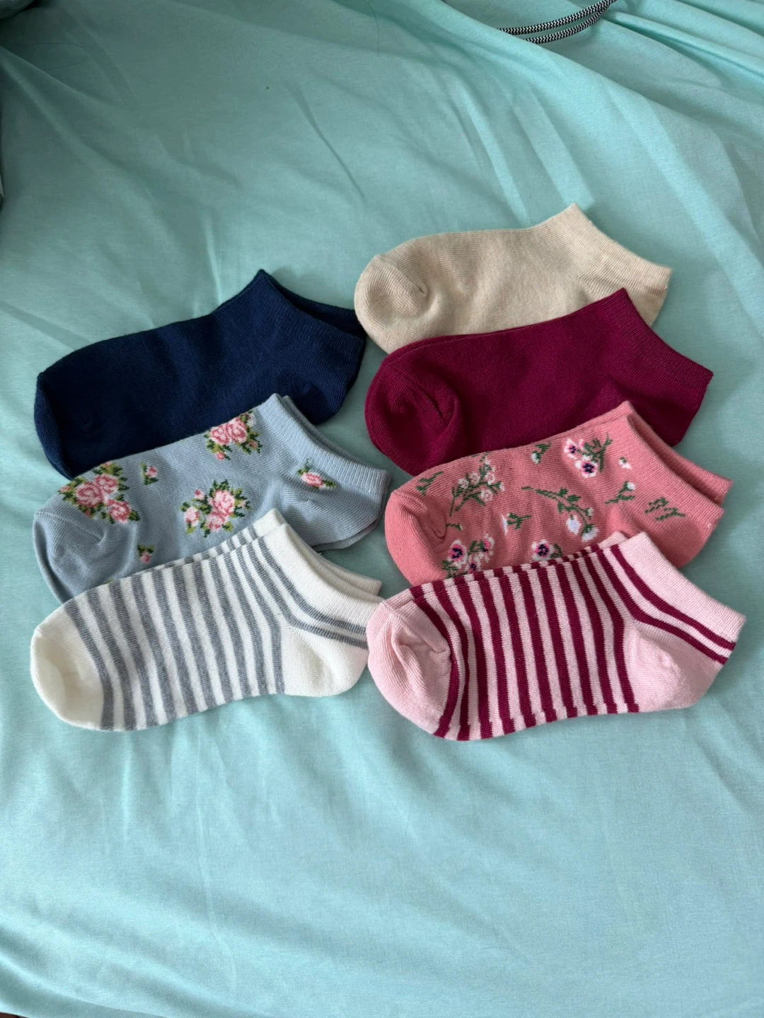 Assorted ankle socks set of 7