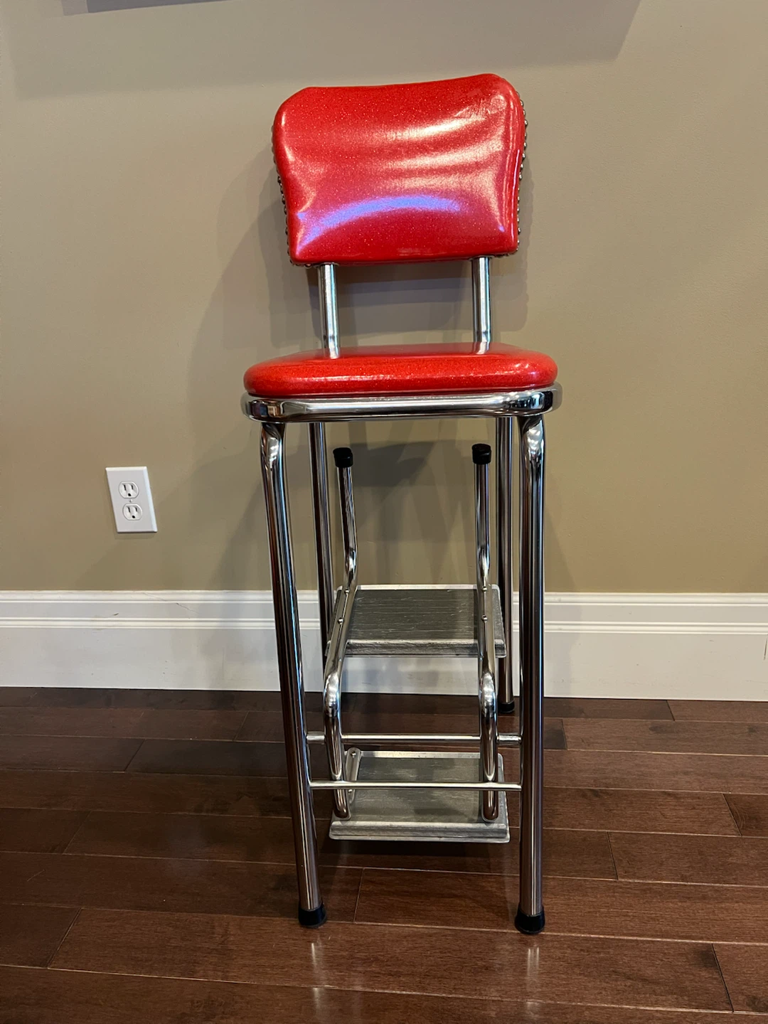 Vintage Retro Kitchen Step Stool Chair - photo 2