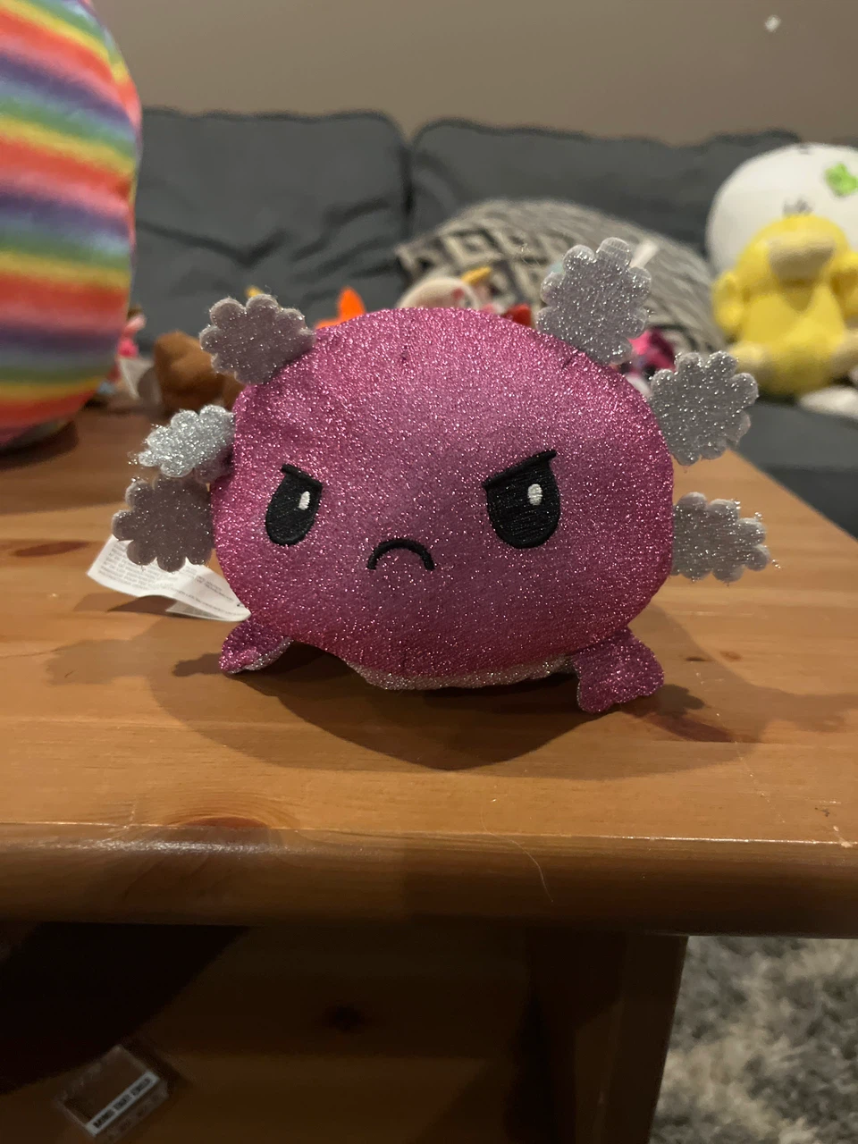 Reversible Sparkly Axolotl Plush Toy - photo 2