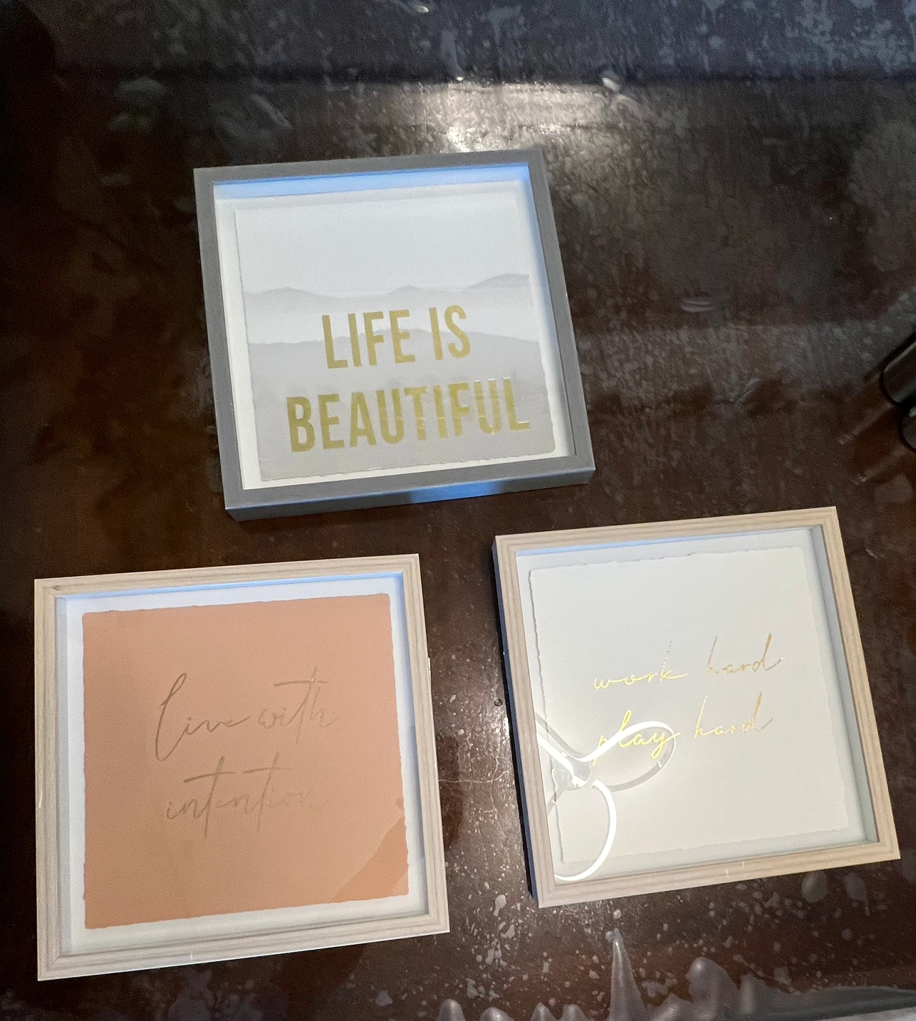 Set of 3 Framed Motivational Art Prints