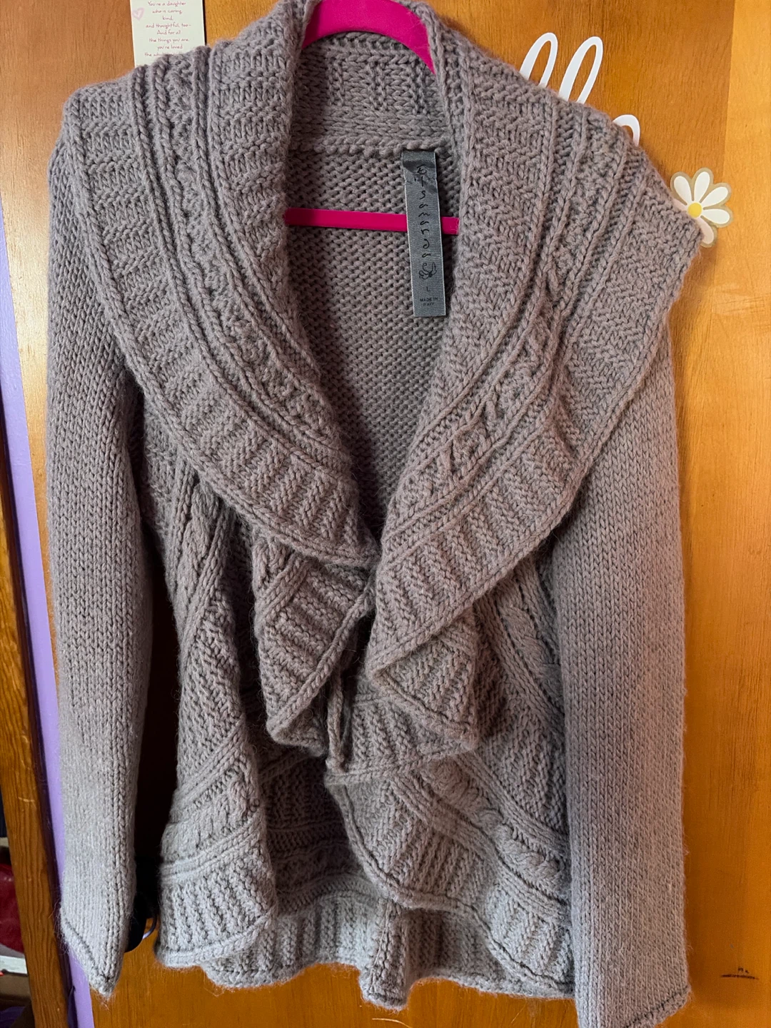 Eisa Delsarto Gray Knit Cardigan Size L