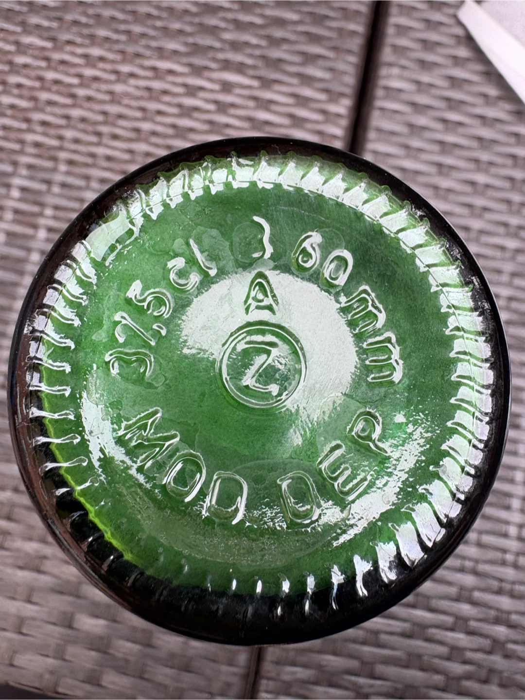 Vintage Green Glass Bottle - photo 2