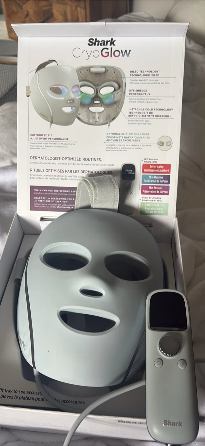 Shark CryoGlow LED Facial Mask Device with Remote