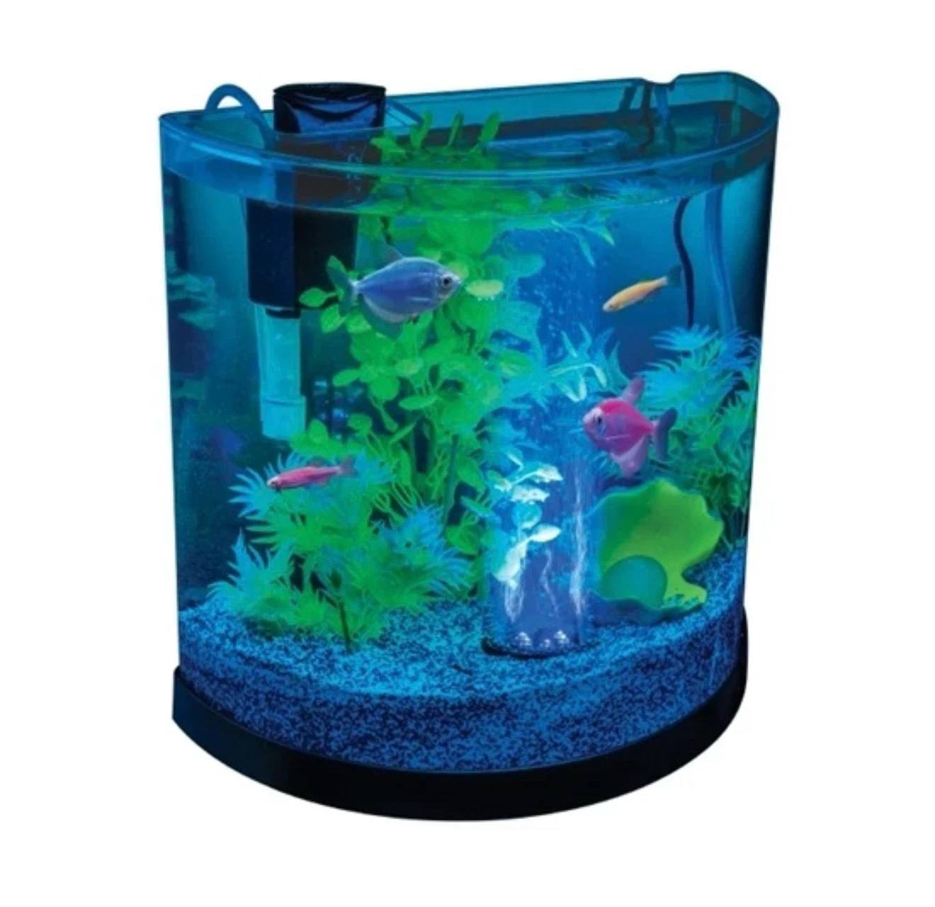 Curved Front Nano Fish Tank with Filter and Lighting