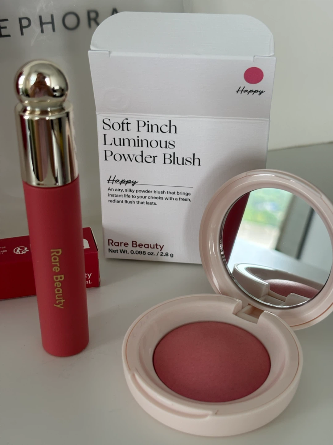 Rare Beauty Soft Pinch Luminous Powder Blush in Happy