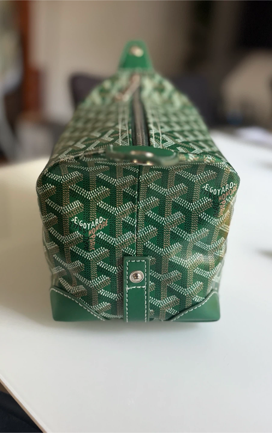 Goyard Traveling Bag Boeing 25 Toiletry / Cosmetics Bag in Green