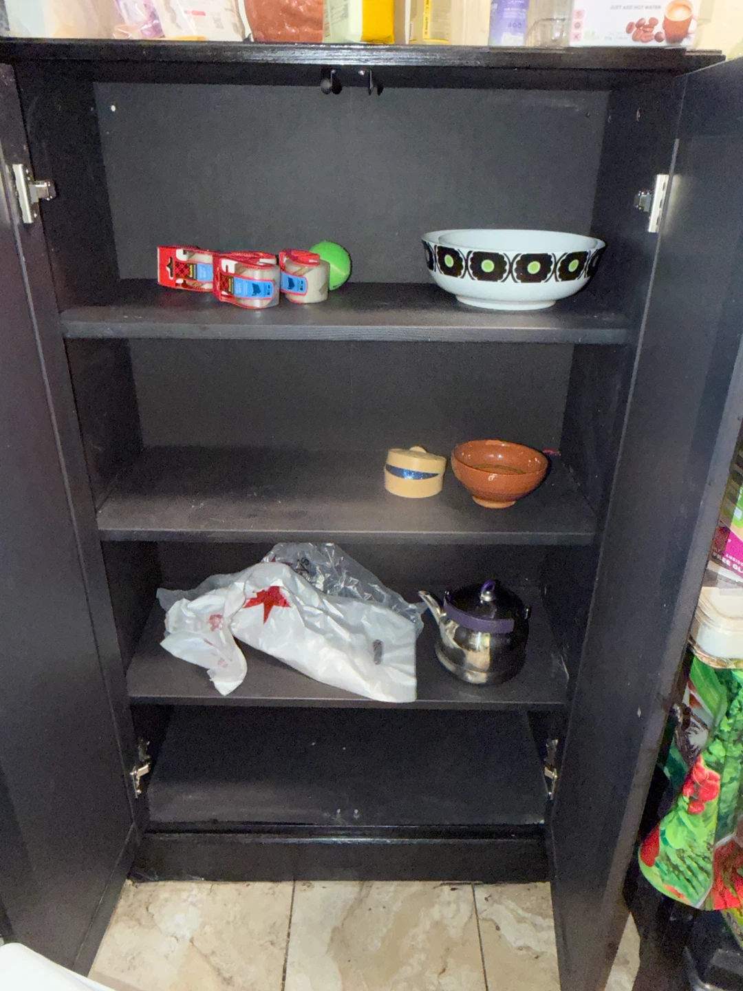 Black Cabinet with Shelves - photo 2