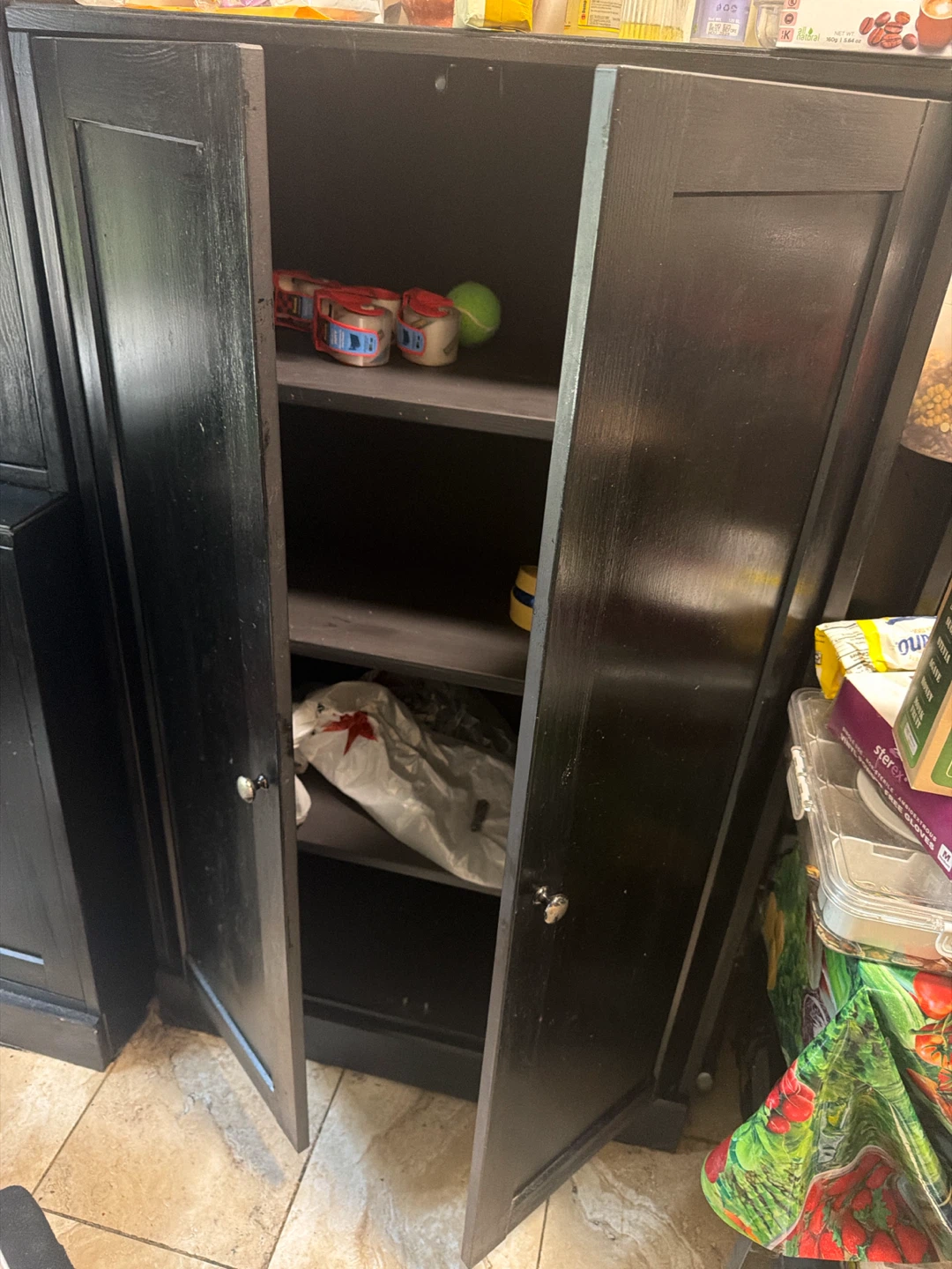 Black Cabinet with Shelves - photo 3