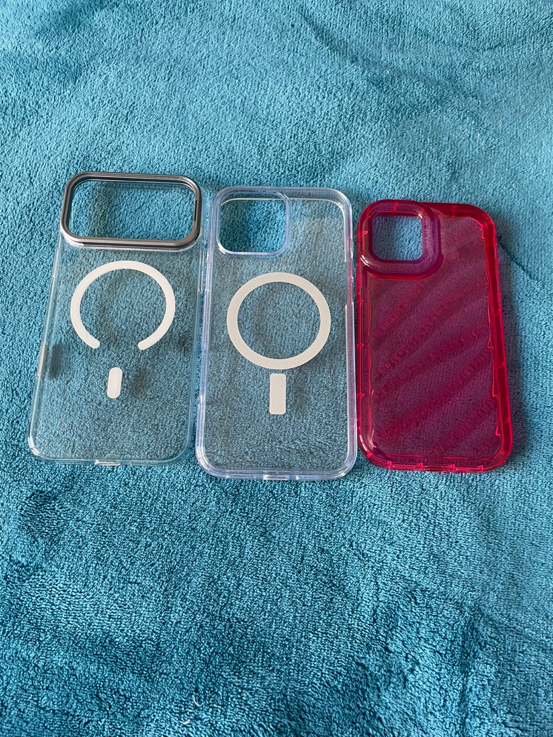 Clear and Pink iPhone Case Set of 3