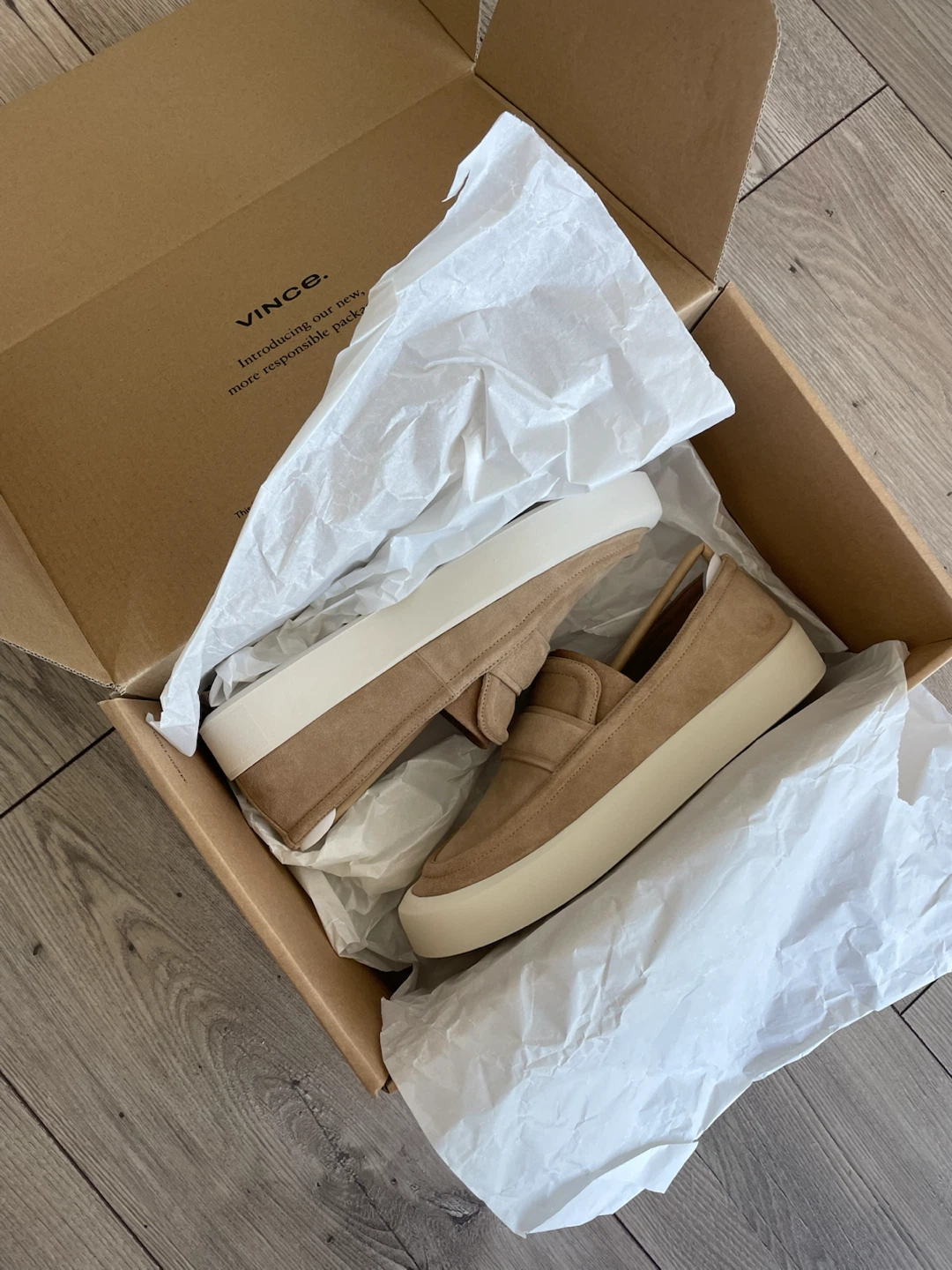 Vince Tan Suede Loafers
