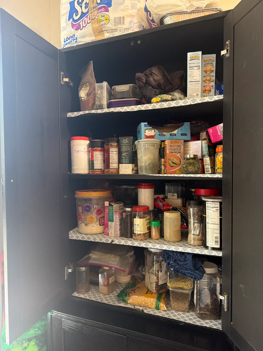 Black Wooden Storage Cabinet