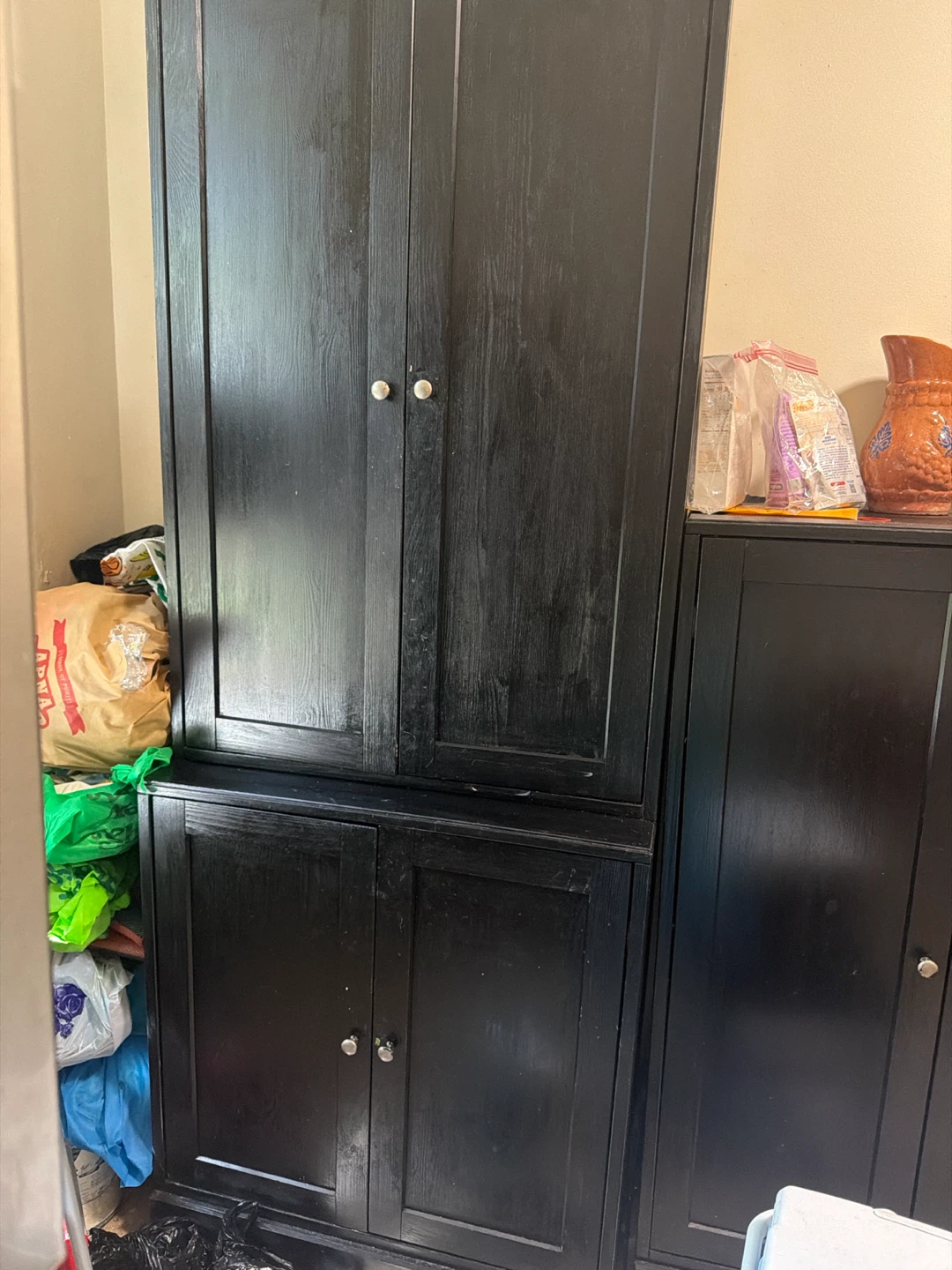 Black Wooden Storage Cabinet - photo 3
