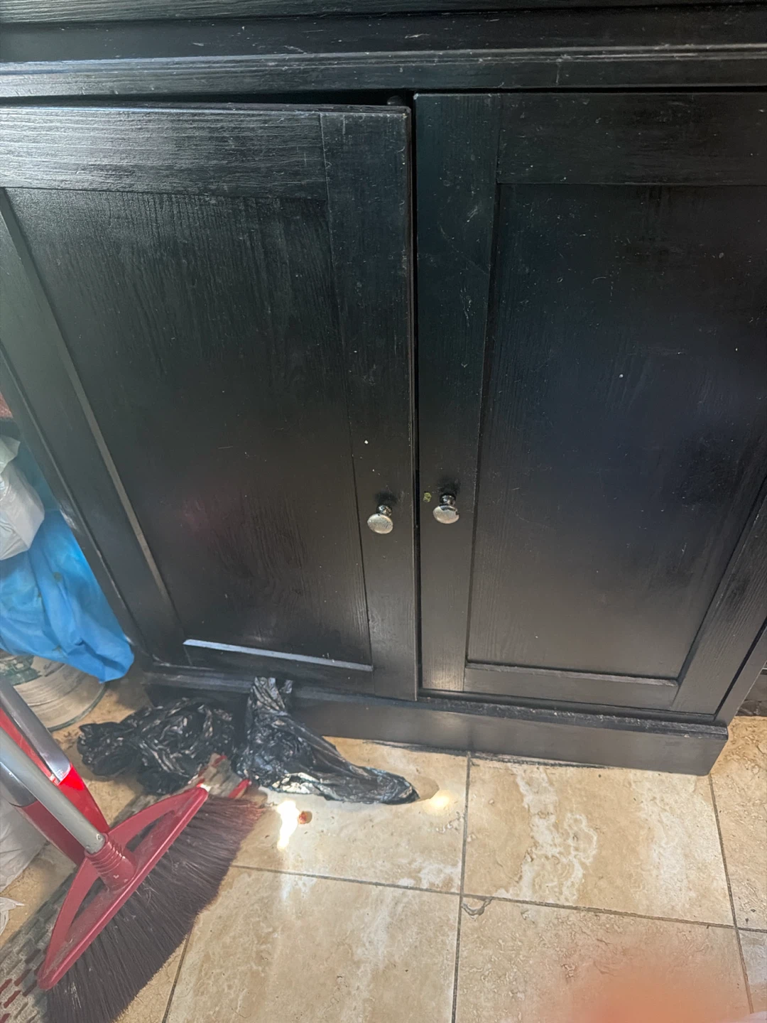 Black Wooden Storage Cabinet - photo 4