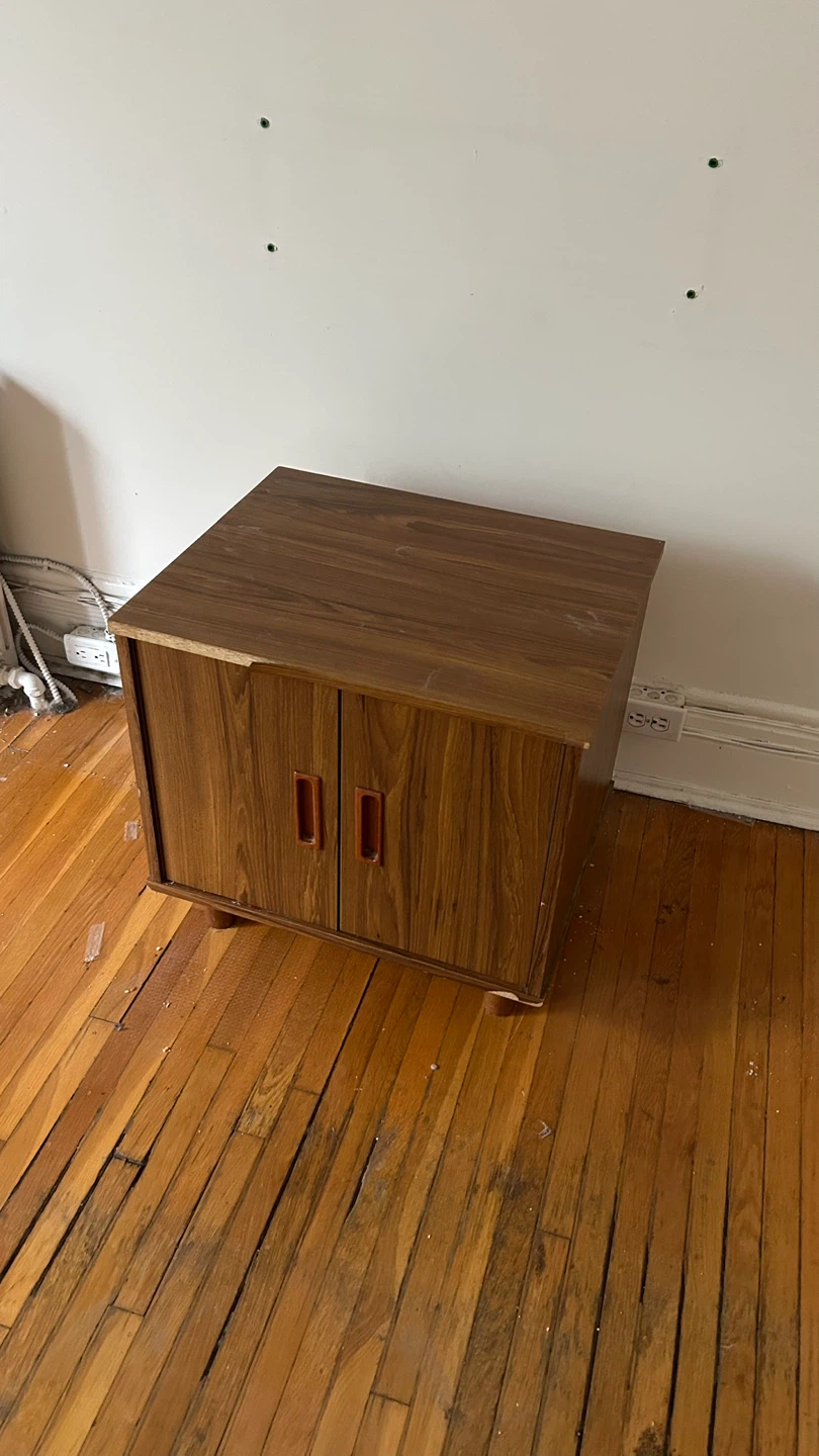 Wooden Media Cabinet with Doors