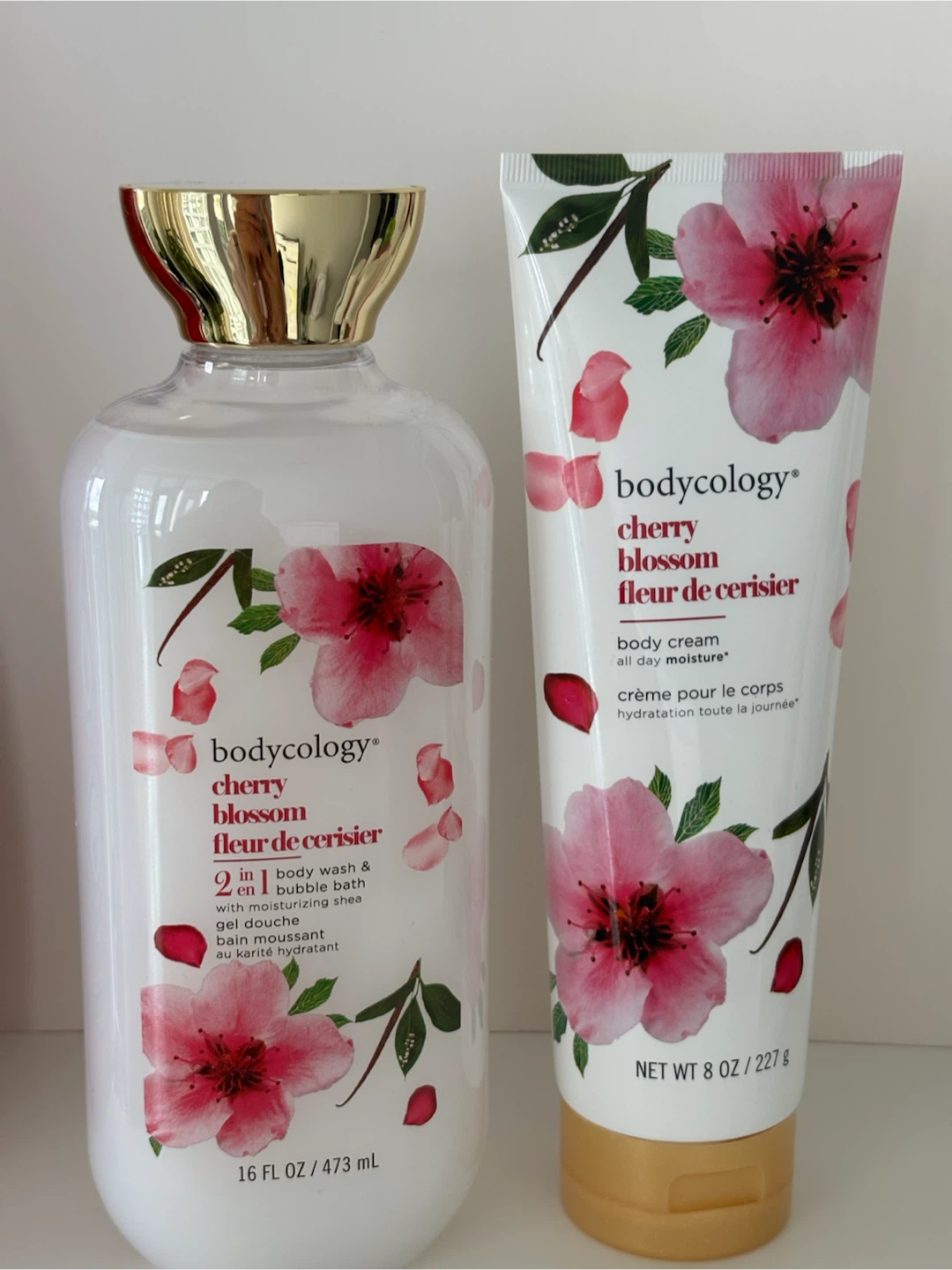 bodycology Cherry Blossom Body Wash & Bubble Bath and Body Cream