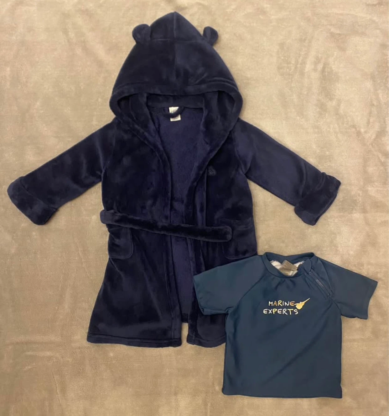 12-18 month bath robe & swim top