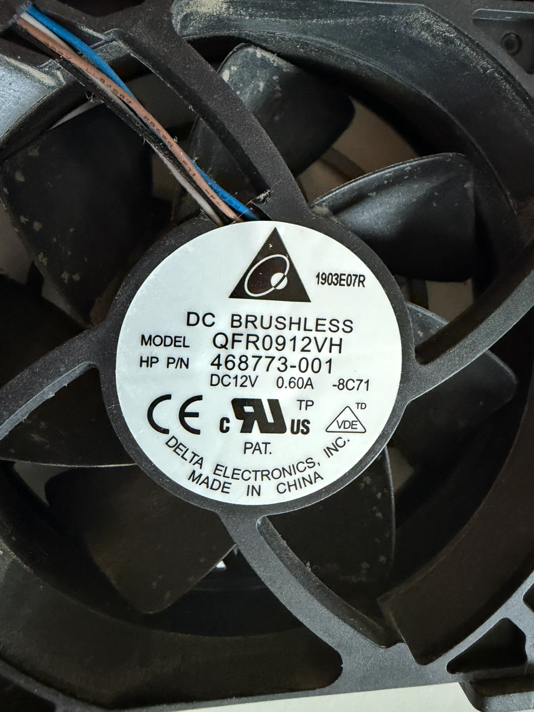 Hoz600 Delta Electronics QFR0912VH DC Computer Fan