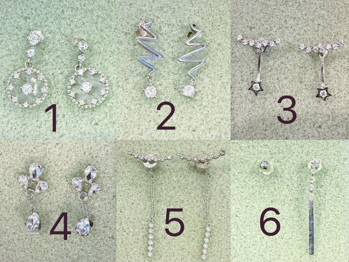 Sparkly Crystal Dangle Earrings Set