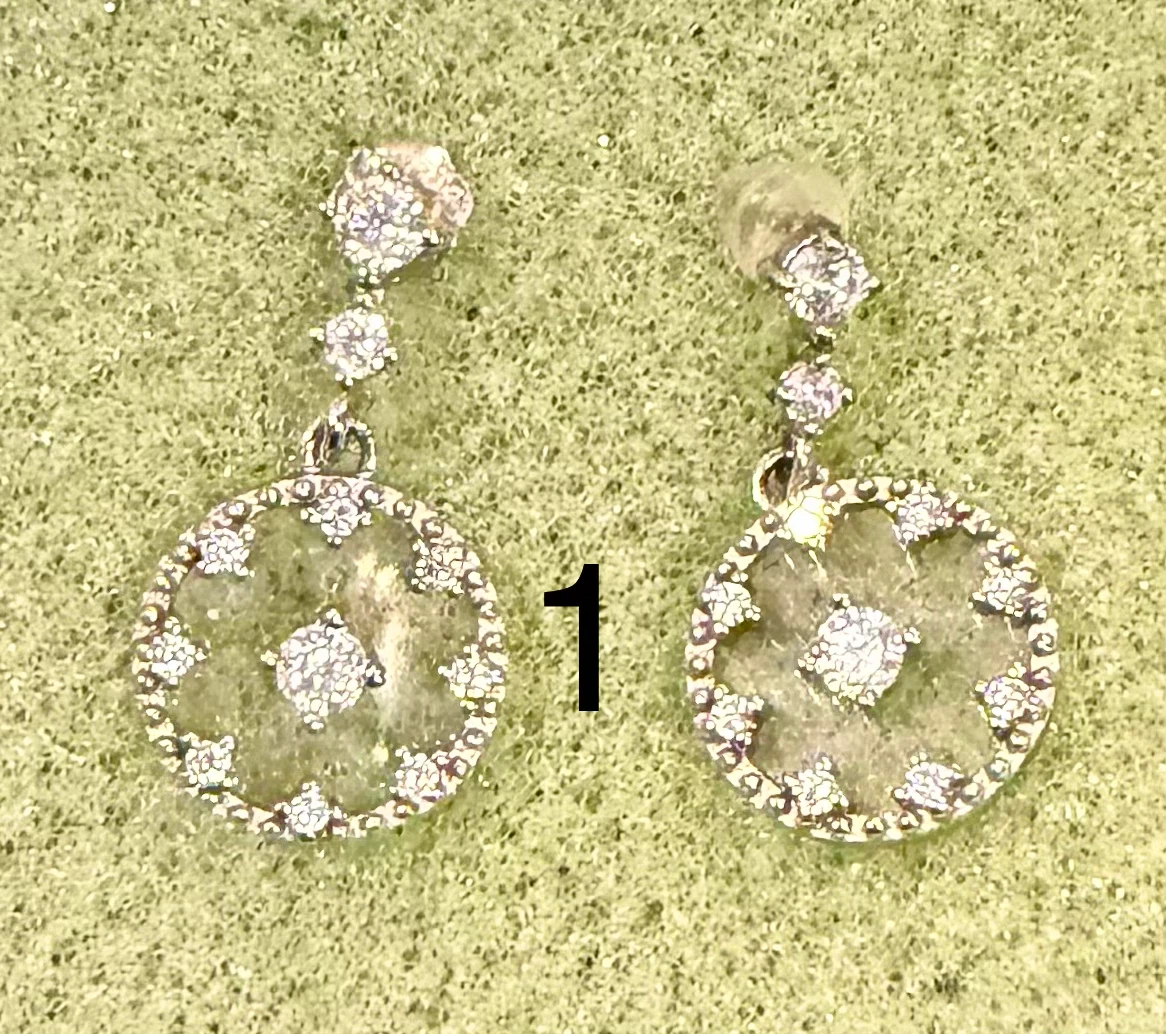 Sparkly Crystal Dangle Earrings Set - photo 2