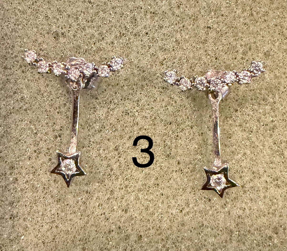 Sparkly Crystal Dangle Earrings Set - photo 4