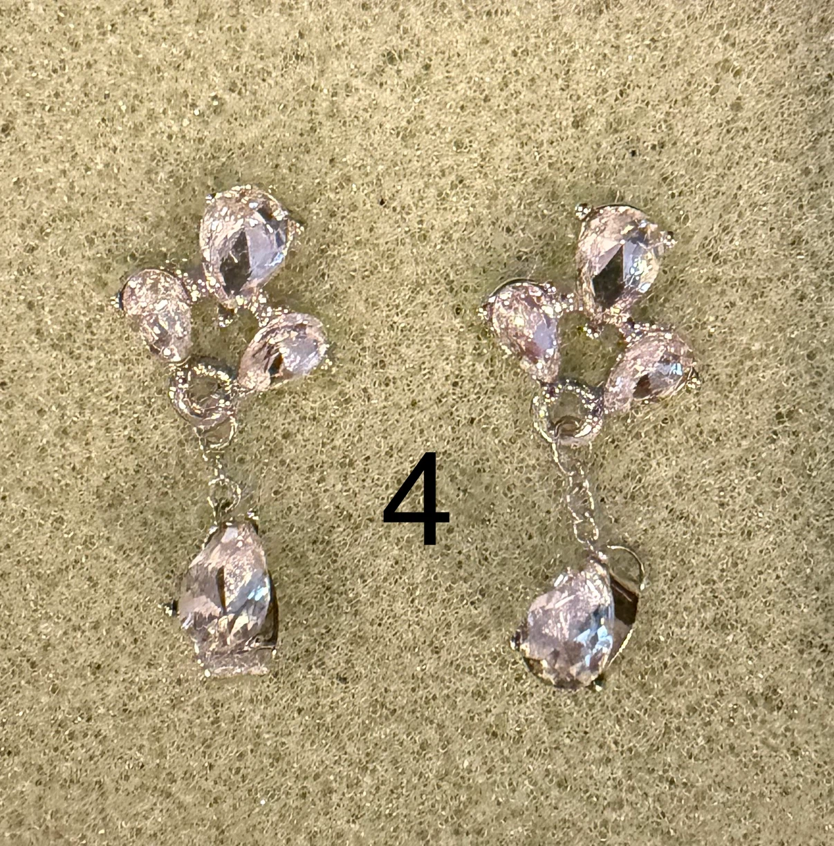 Sparkly Crystal Dangle Earrings Set - photo 5