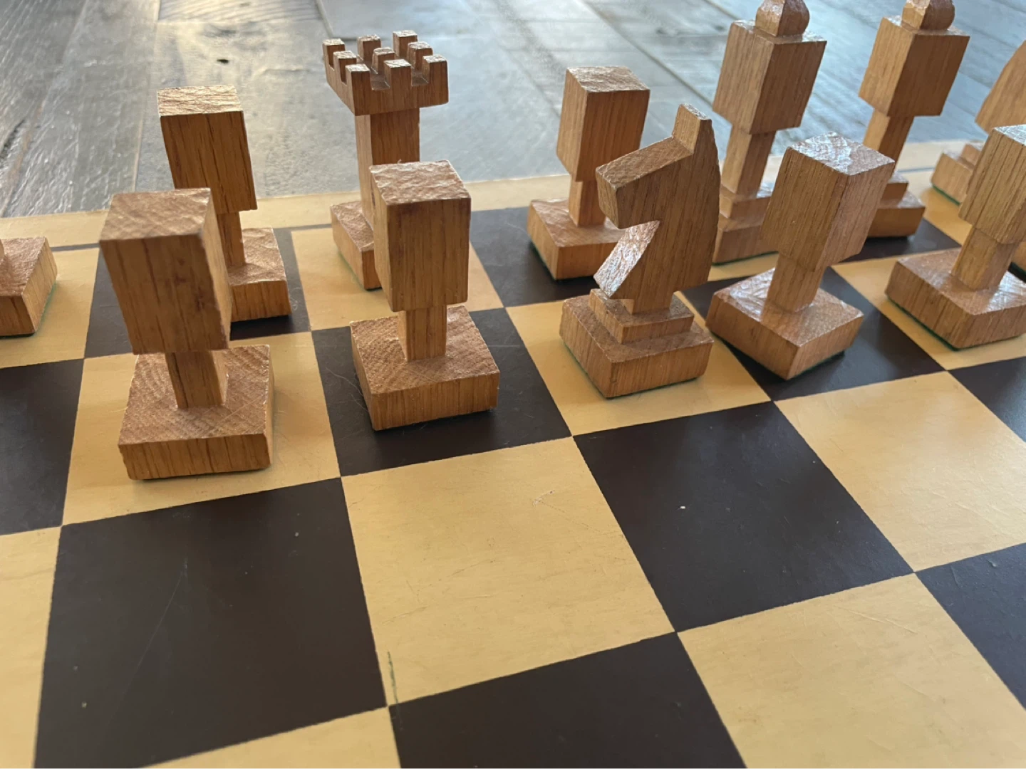 Vintage and collectible Wooden Chess Set with - real wood pieces - photo 5