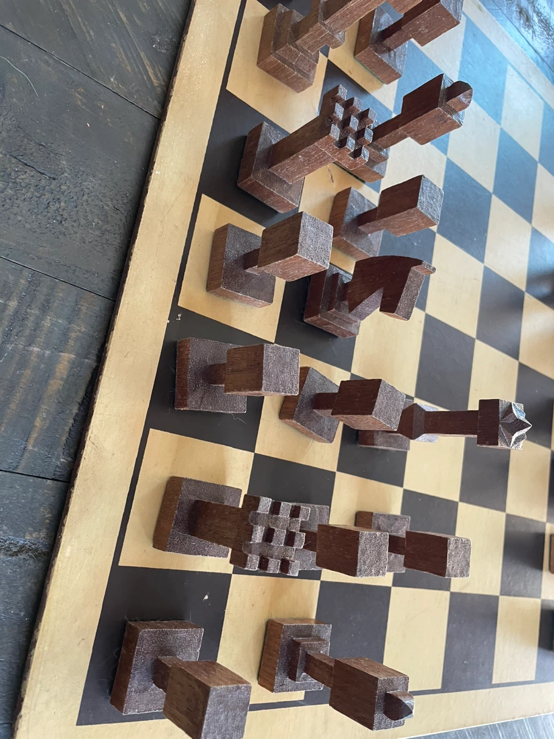 Vintage and collectible Wooden Chess Set with - real wood pieces - photo 2