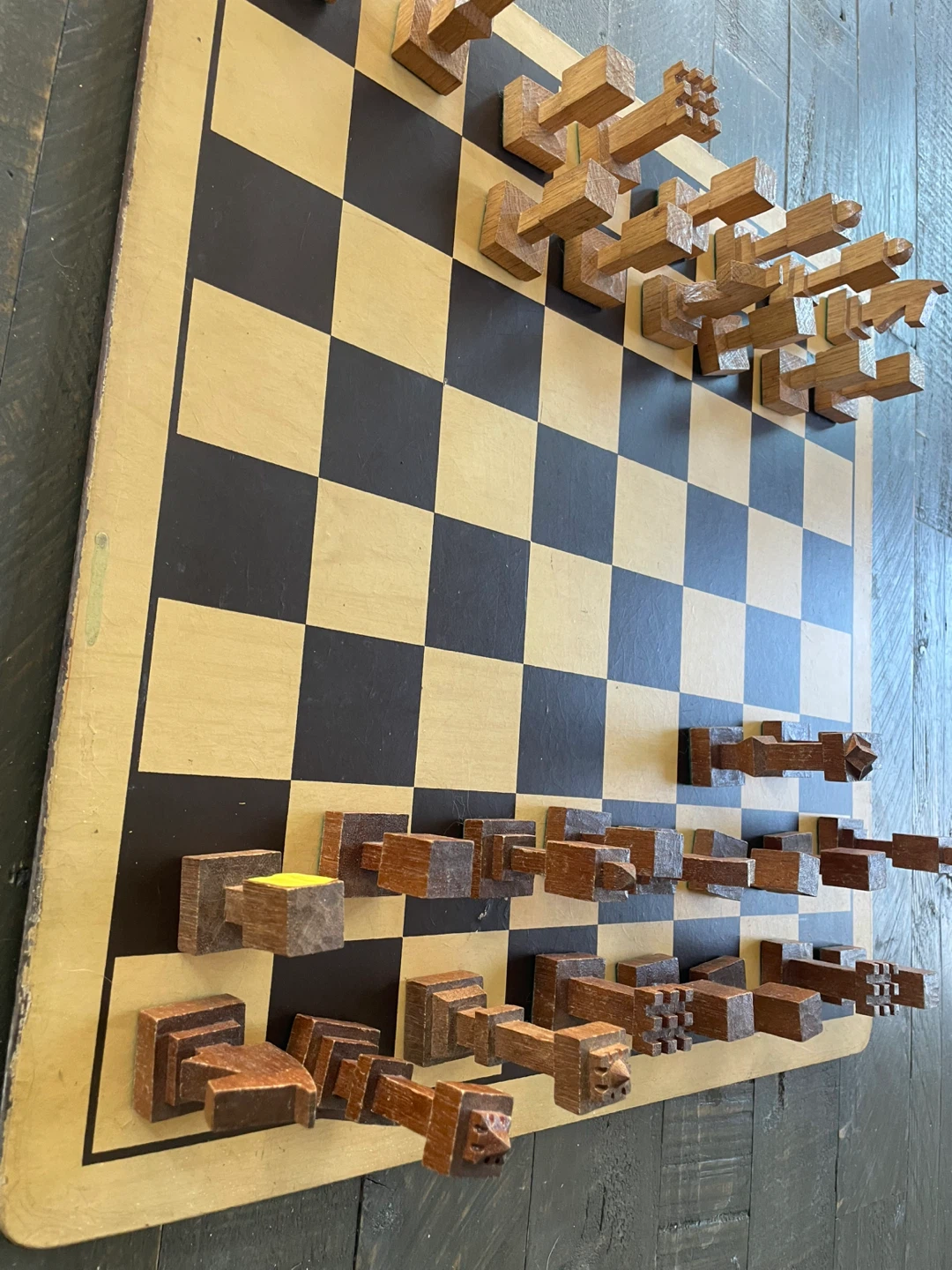 Vintage and collectible Wooden Chess Set with - real wood pieces - photo 4