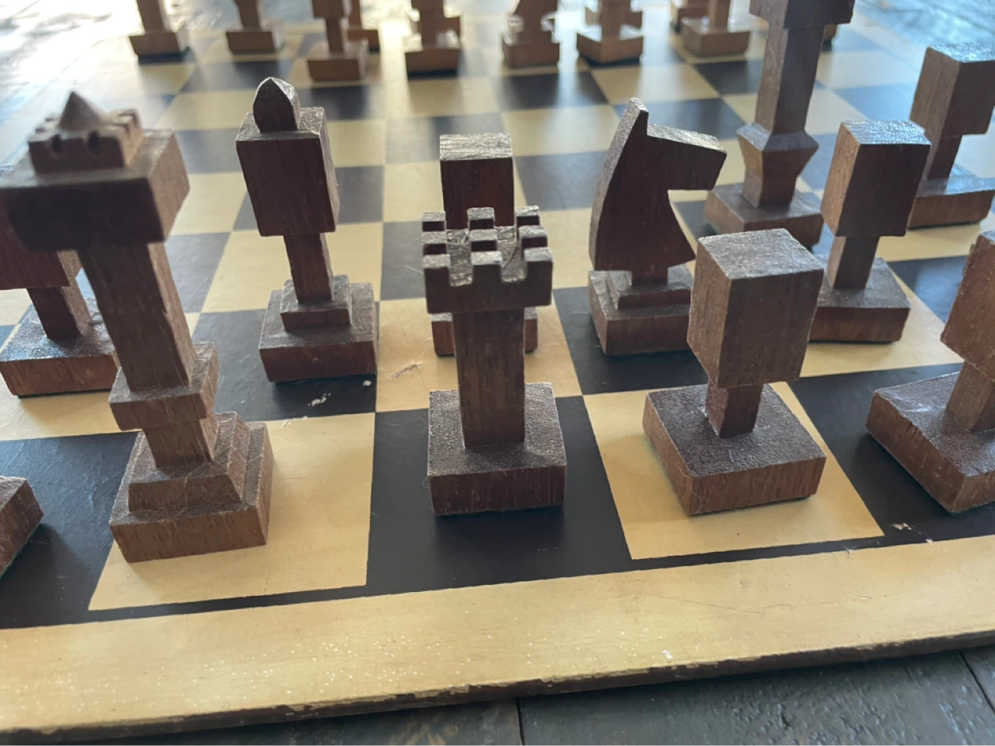 Vintage and collectible Wooden Chess Set with - real wood pieces - photo 3