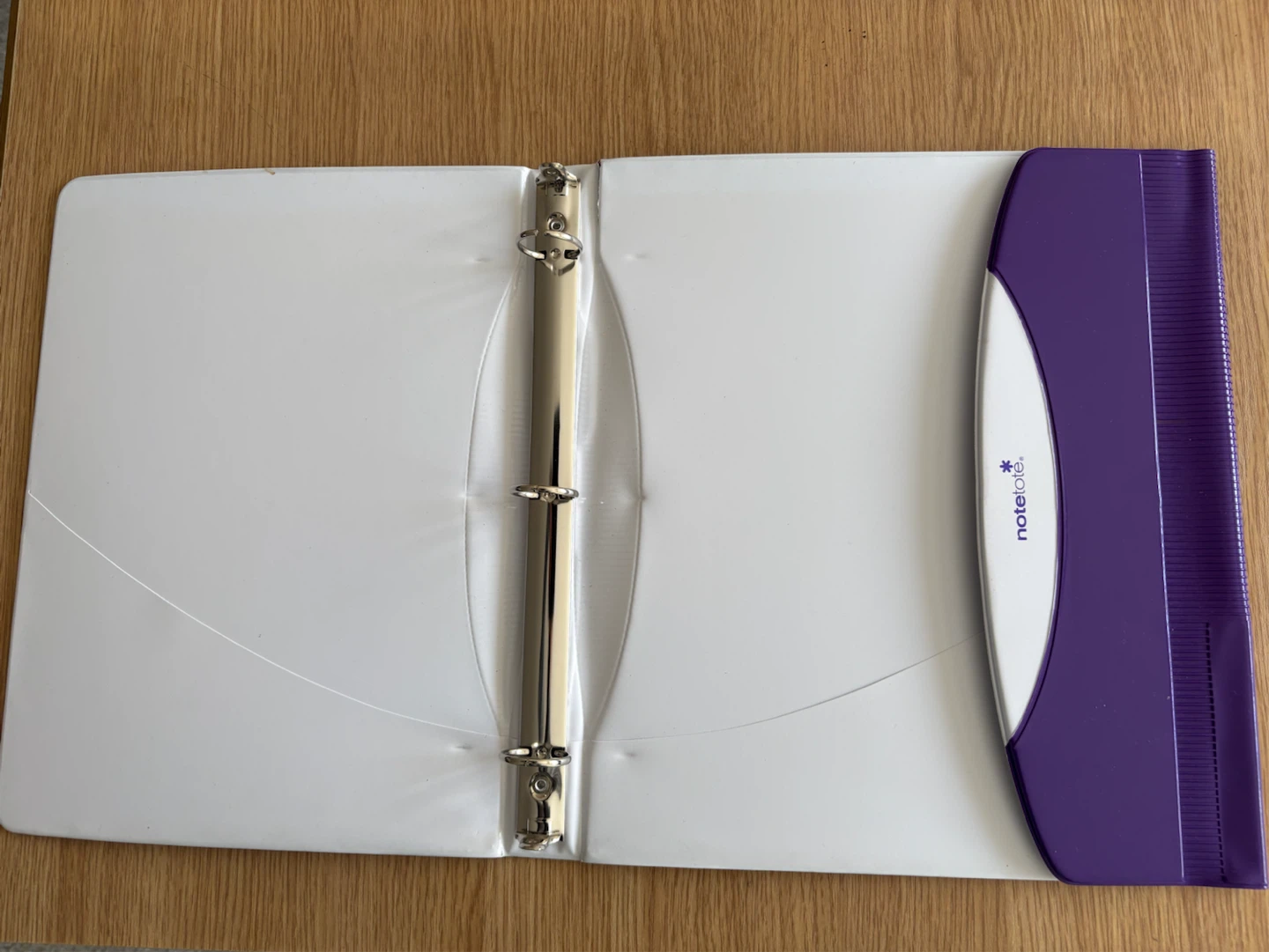 Notetote 3-Ring Binders in Grey and Purple - photo 2