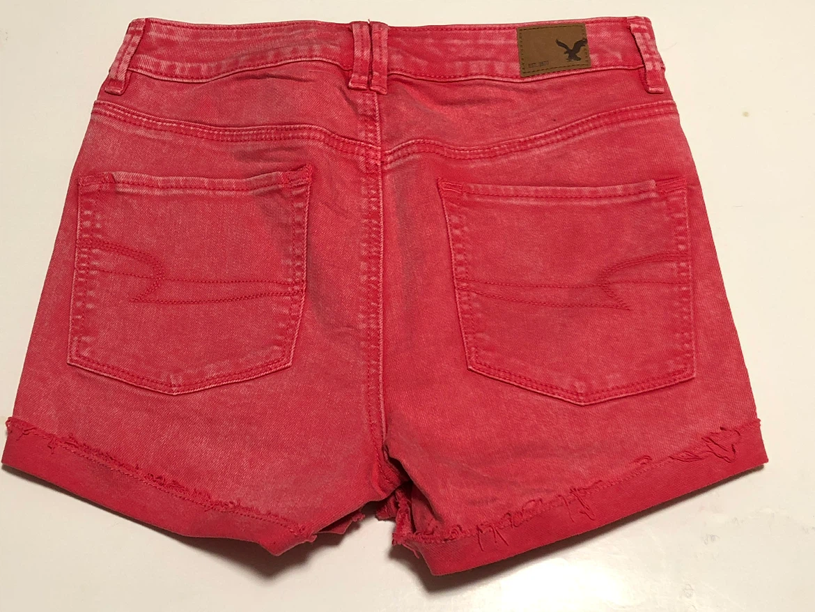Preowned American Eagle Outfitters Red Stretch Denim Shorts - photo 2