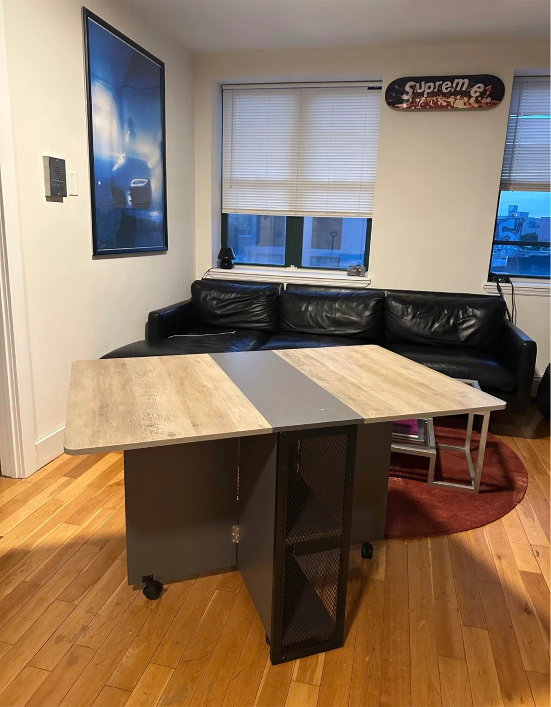 Foldable Dining Table with Wheels - photo 2