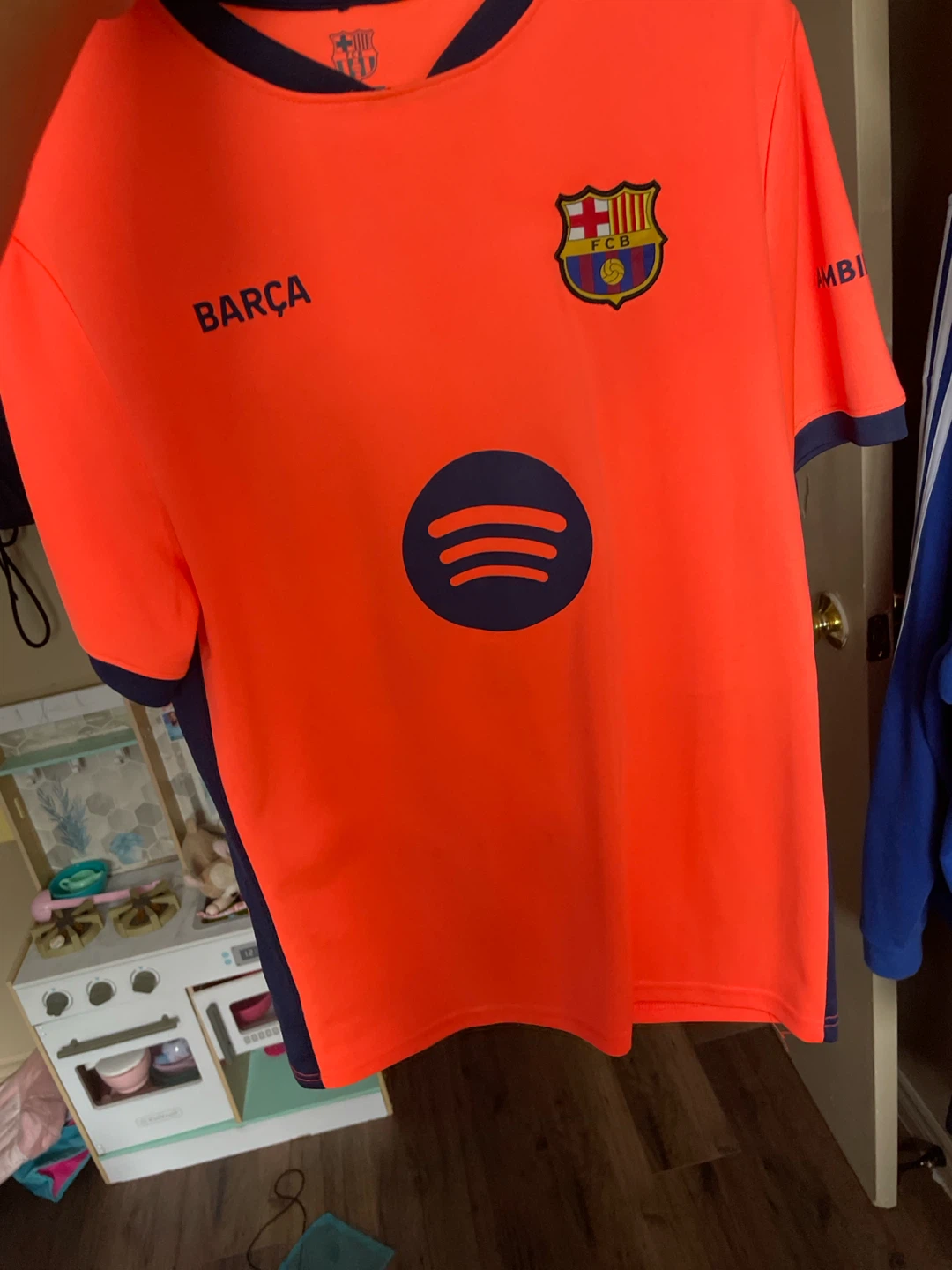Orange FC Barcelona Lamine Yamal 10 Jersey